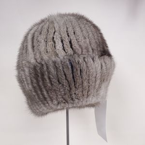 SALE Knitted Mink Fur Stretch Beanie…